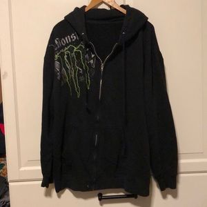 Monster Energy Drink Branded Black Hoodie XXL